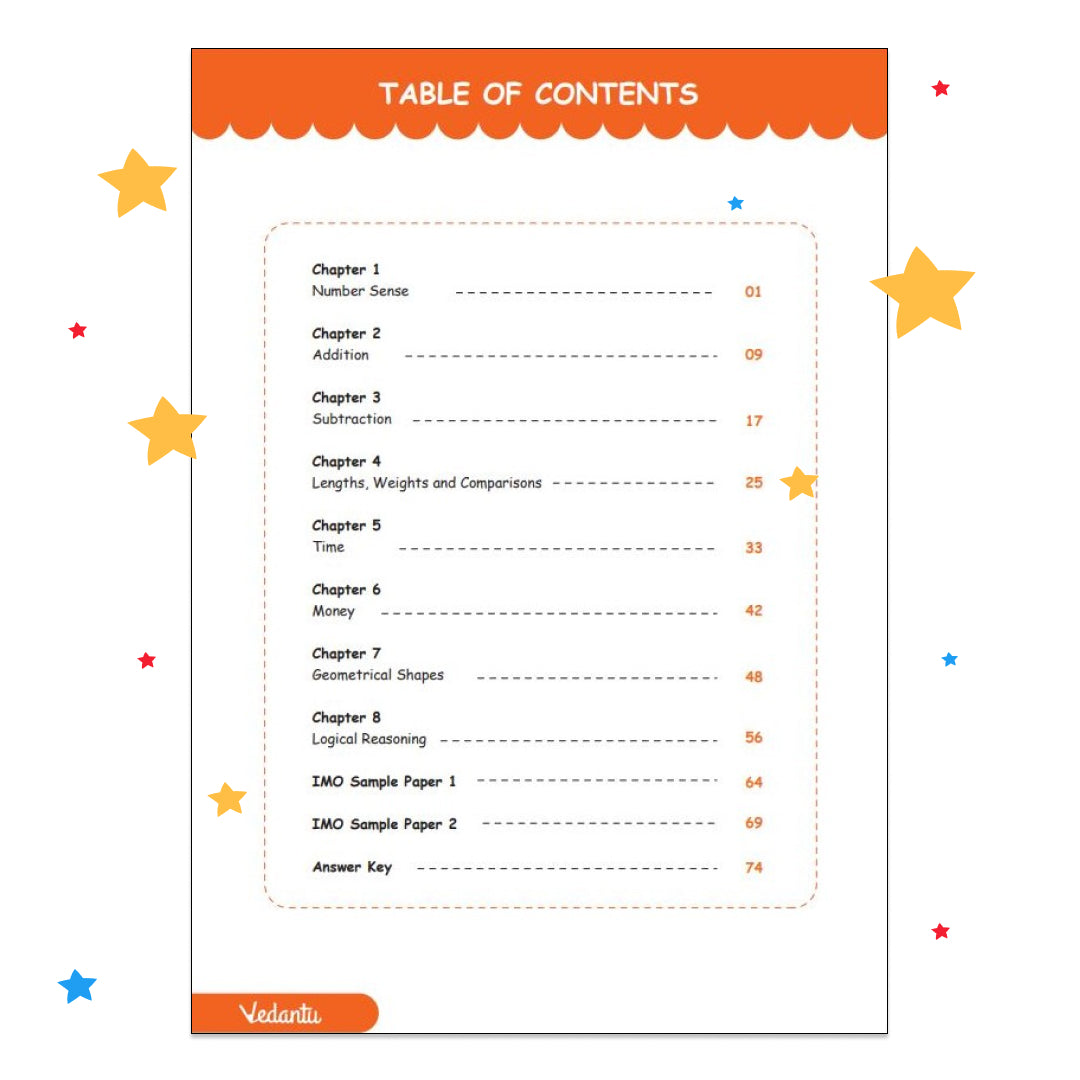 Vedantu Early Learning IMO Workbook for Grade 1 | Boost Problem-Solving Skills with 31 Worksheets HOTS & Sample Paper Challenges | Learn, Practice, and Win – Your Child’s Best Companion for Maths Olympiads Preparation