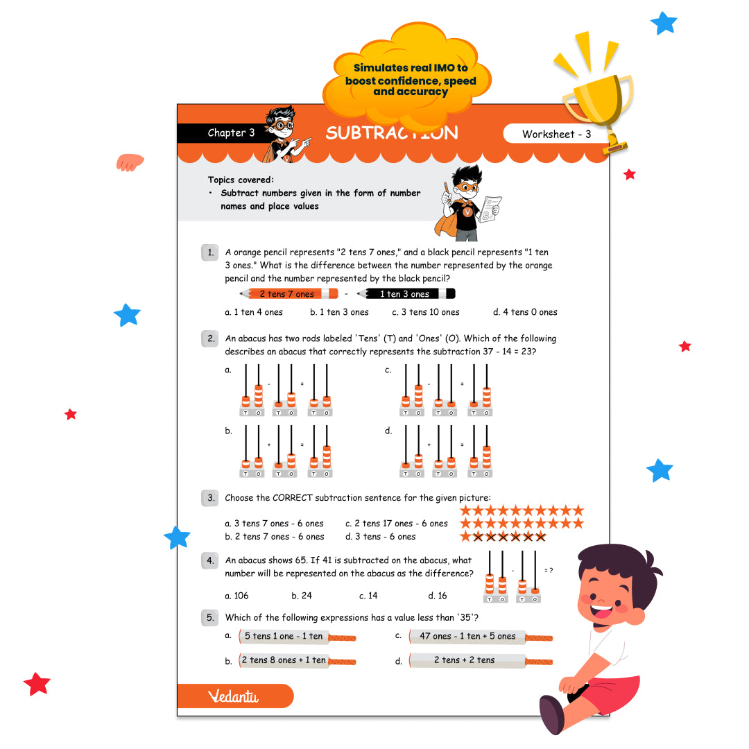 Vedantu Early Learning IMO Workbook for Grade 1 | Boost Problem-Solving Skills with 31 Worksheets HOTS & Sample Paper Challenges | Learn, Practice, and Win – Your Child’s Best Companion for Maths Olympiads Preparation