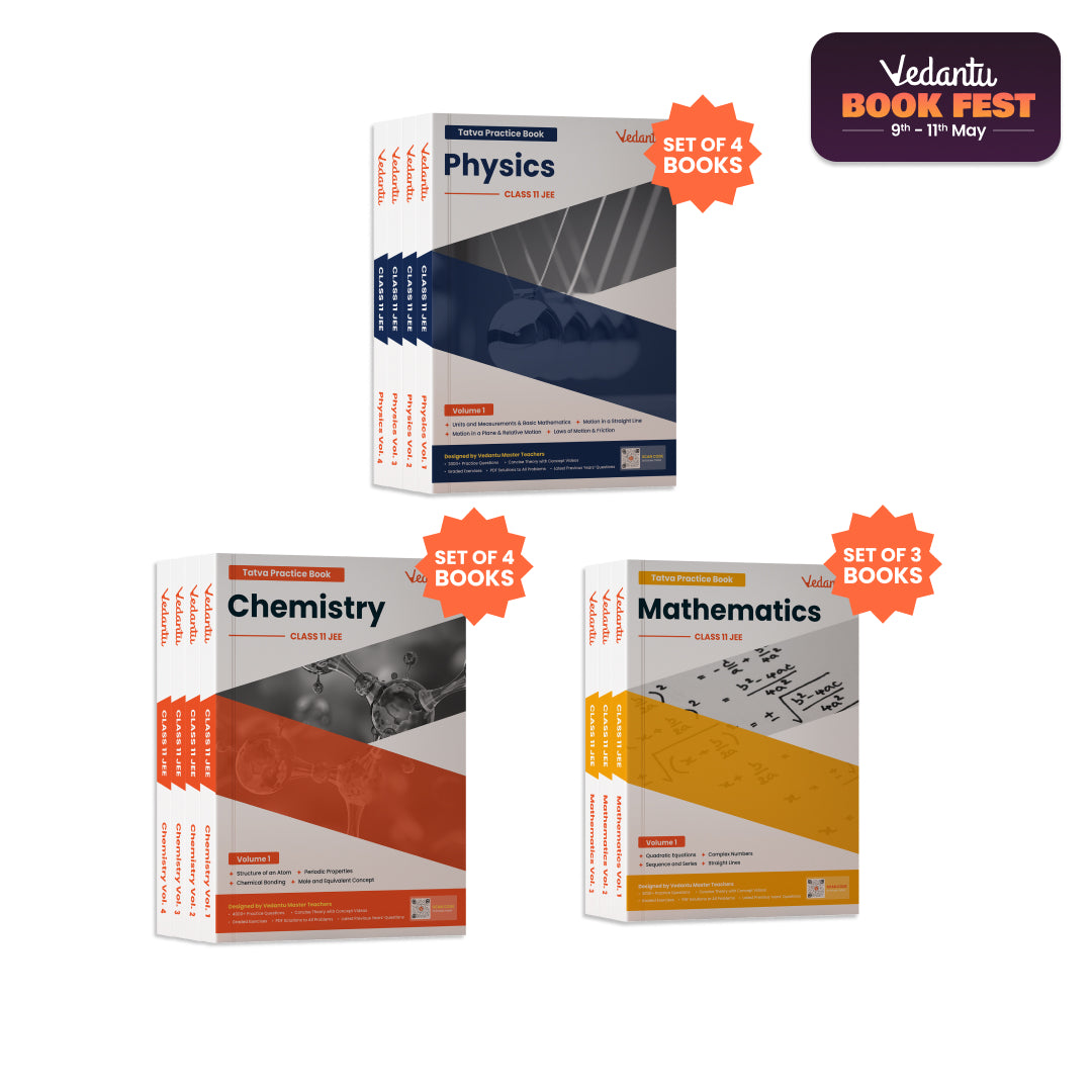 Vedantu JEE Tatva Book Set – Physics, Chemistry, Mathematics | Set Of 11 Volumes For Class 11 | Chapterwise PYQs, Concept Videos, Theory & Graded Exercises | Latest Edition