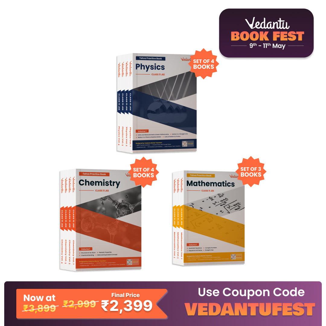 Vedantu JEE Tatva Book Set – Physics, Chemistry, Mathematics | Set Of 11 Volumes For Class 11 | Chapterwise PYQs, Concept Videos, Theory & Graded Exercises | Latest Edition