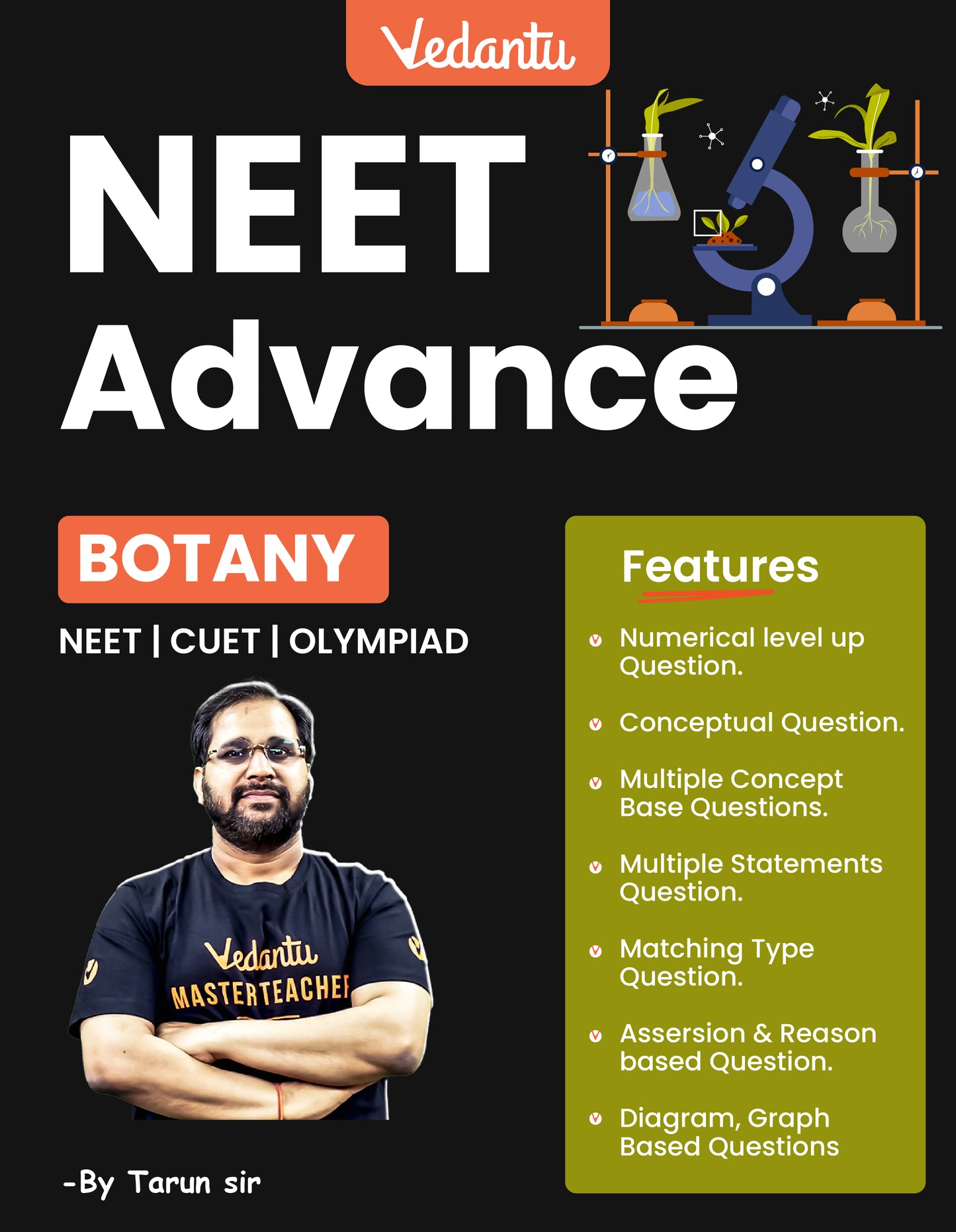 Vedantu NEET Advance Question Books Combo (Set of 4) – Physics, Chemistry, Botany & Zoology | NEET-UG 2026, CUET & Olympiad Preparation Guide | NCERT-Based Topicwise MCQs, Theory, Matching, Graph, Assertion-Reason & Diagram-Based Questions