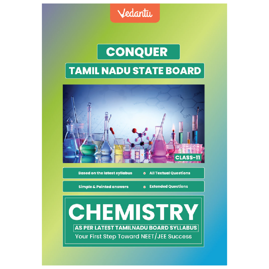 Vedantu Conquer Chemistry Book For Class 11 – Tamil Nadu State Board | MCQs, Diagrams, Govt & PTA Questions, Concept Maps, Long & Short Answers | JEE/NEET Focused