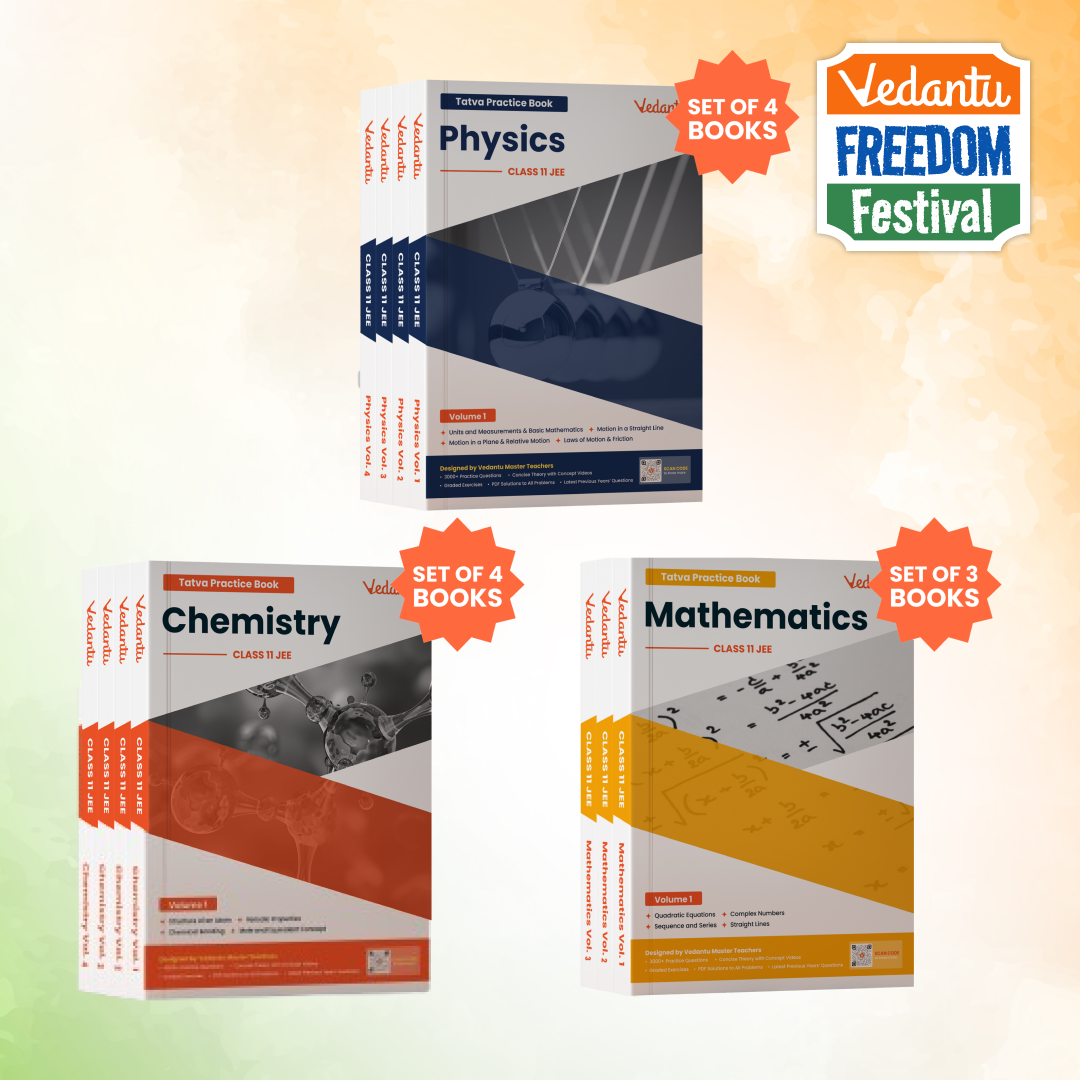 Vedantu JEE Tatva Book Set – Physics, Chemistry, Mathematics | Set Of 11 Volumes For Class 11 | Chapterwise PYQs, Concept Videos, Theory & Graded Exercises | Latest Edition