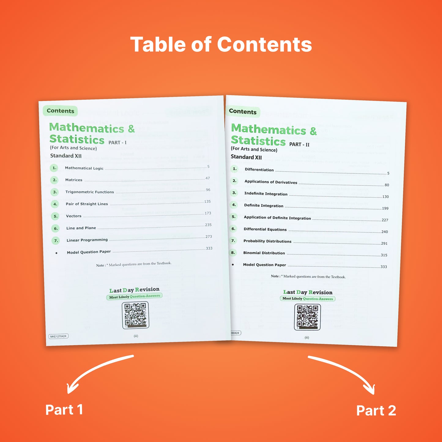 Vedantu Conquer Maharashtra Board Mathematics Book Part 1 & 2 | Standard XII | HSC Class 12 Textbook with Board Questions, MCQs, Diagrams & Chapterwise Assessments | Latest Edition