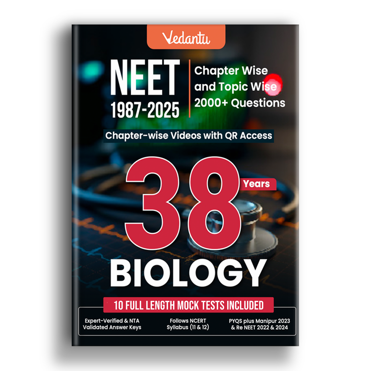 Vedantu 38 Years NEET Biology (1987–2025) Previous Year Questions Book | Chapter & Topic Wise PYQs | 2000+ Questions, QR Video Solutions, 10 Mock Tests | NCERT Based for 2026 Exam