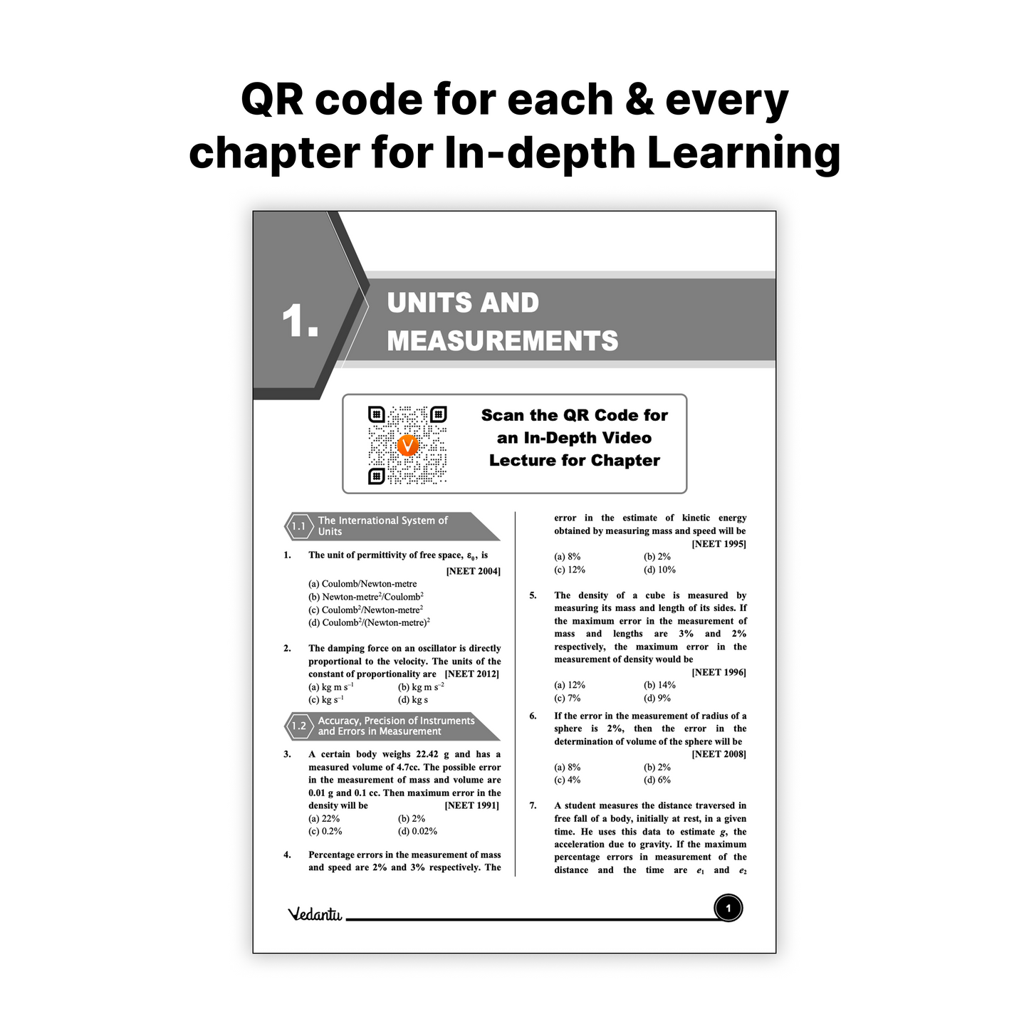 Vedantu 38 Years NEET Physics, Chemistry & Biology (1987–2025) Previous Year Questions Books Set Of 3 | Chapter & Topic Wise PYQs | 6000+ Questions, QR Video Solutions, 10 Mock Tests Each | NCERT Based for 2026 Exam