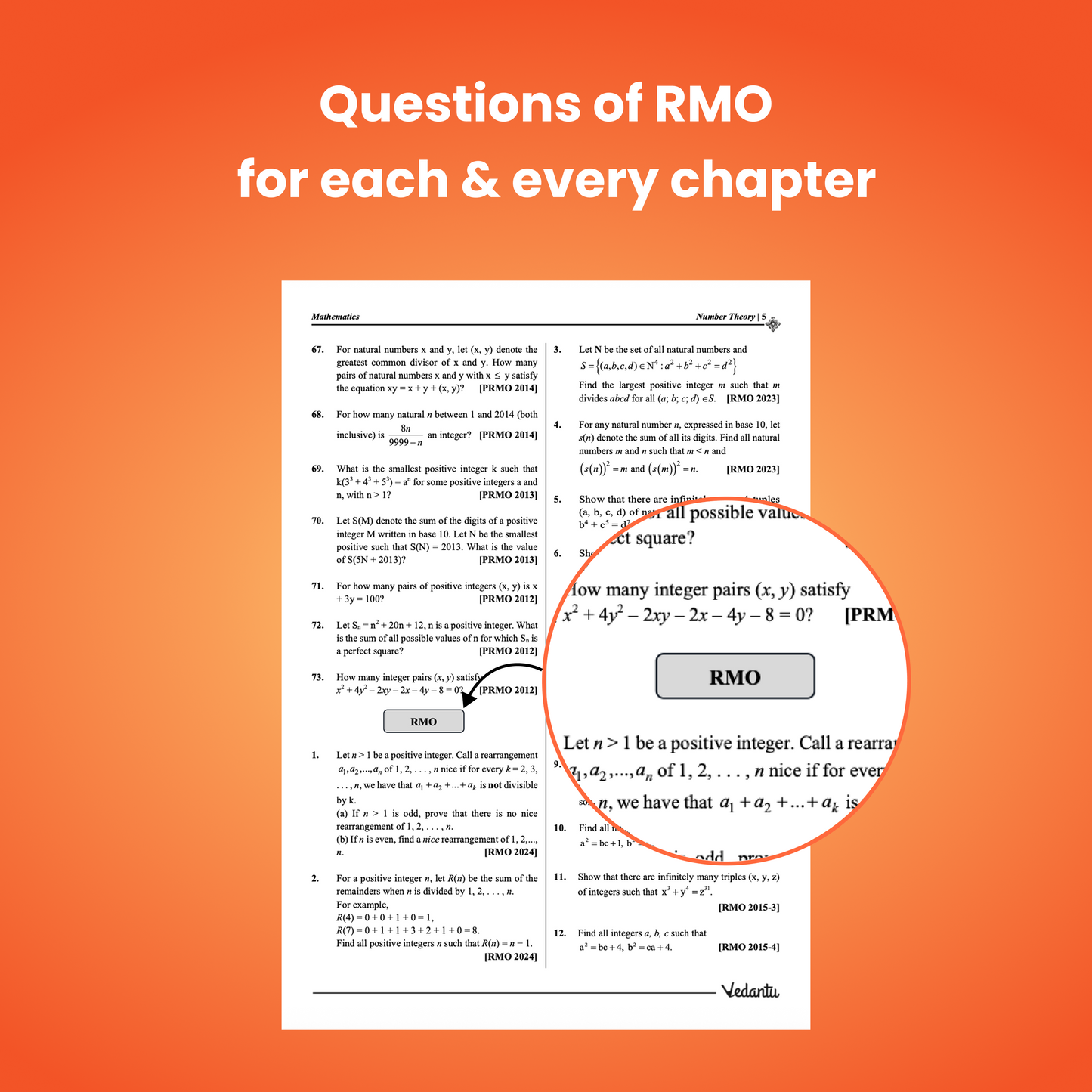 Vedantu IOQM Previous Years Question (PYQ) Book (2000–2024) | 24 Years Solved Papers | PRMO, RMO, INMO | Topic-Wise with Detailed Solutions | Mathematics Olympiad Preparation Guide