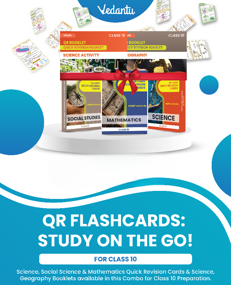 Vedantu Quick Revision Cards for CBSE Class 10 Mathematics, Science, Social Science 2025 | Flash Cards With Booklet for Quick Revision