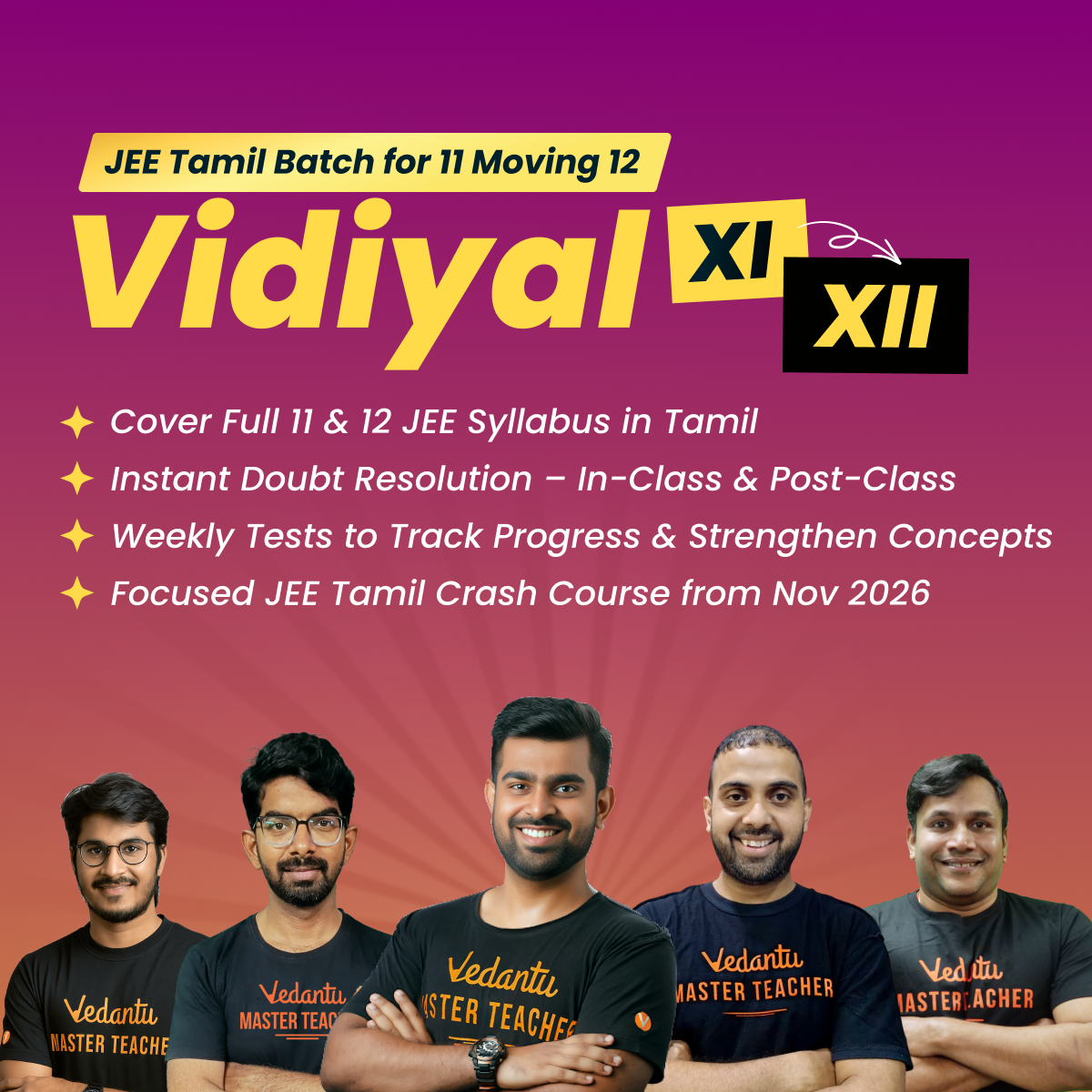 VIDIYAL XI to XII JEE 2027 Batch – JEE Mains Preparation in Tamil with AI Doubt Solving