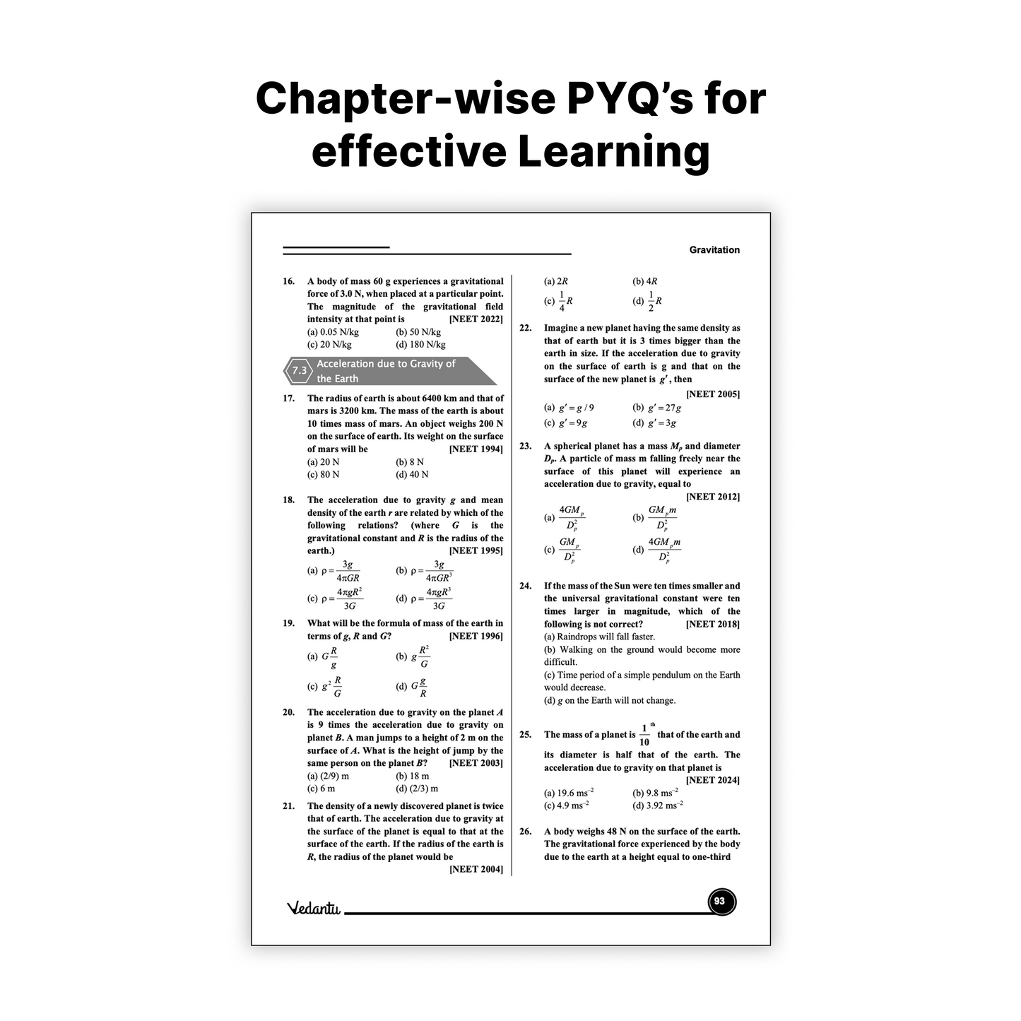 Vedantu 38 Years NEET Physics (1987–2025) Previous Year Questions Book | Chapter & Topic Wise PYQs | 2000+ Questions, QR Video Solutions, 10 Mock Tests | NCERT Based for 2026 Exam