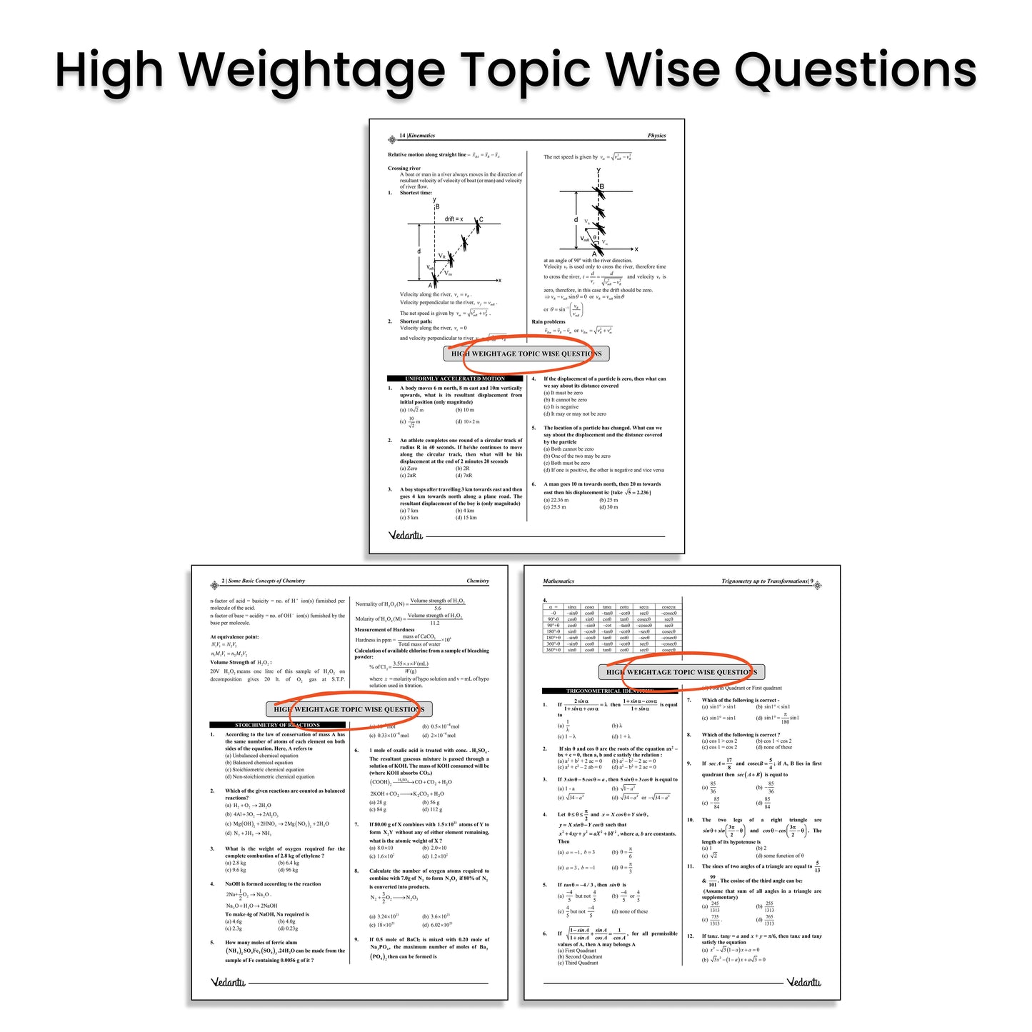 Vedantu Gadar Books Combo PCM (Physics Chemistry Mathematics) for JEE Main 2026 by Harsh Priyam Sir | 7000+ Questions, Chapterwise Formulas, High Weightage Topics, Diagram Based Problems, QR Video Solutions
