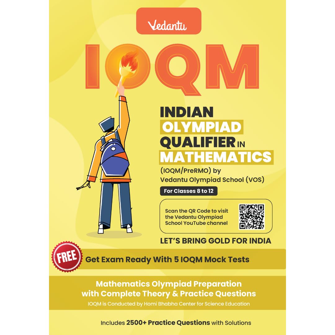 Vedantu IOQM / Pre RMO Mathematics Book for Class 8-12 | Indian Olympiad Qualifier in Mathematics Guide | Topic-wise Theory, PYQs & 2500+ Solved Questions | Latest 2024 Edition | Olympiad Prep Book