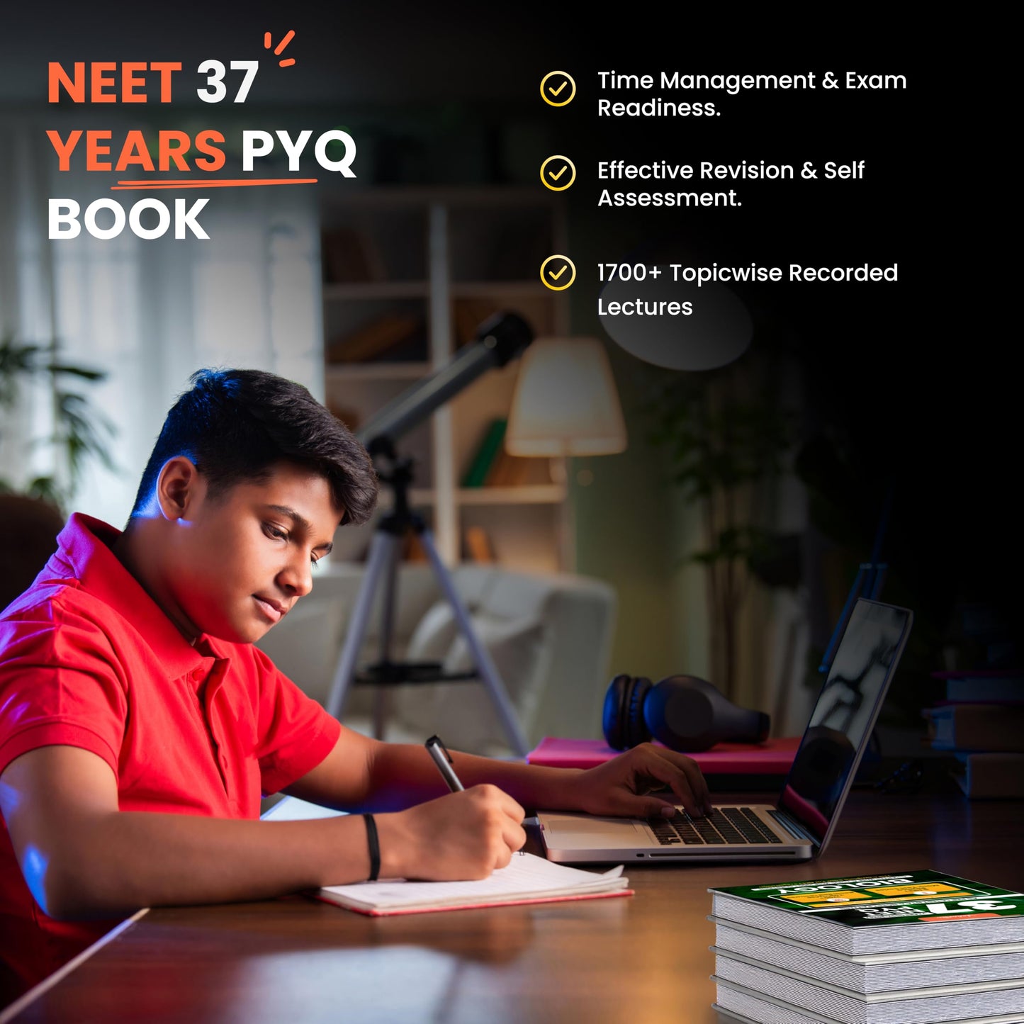 Vedantu NEET 37 Years PYQ Book Set Of 3 | Physics, Chemistry, Biology | Topicwise Solved Questions (1988–2024) | Includes Free Mock Test & Recorded Course | Latest Edition