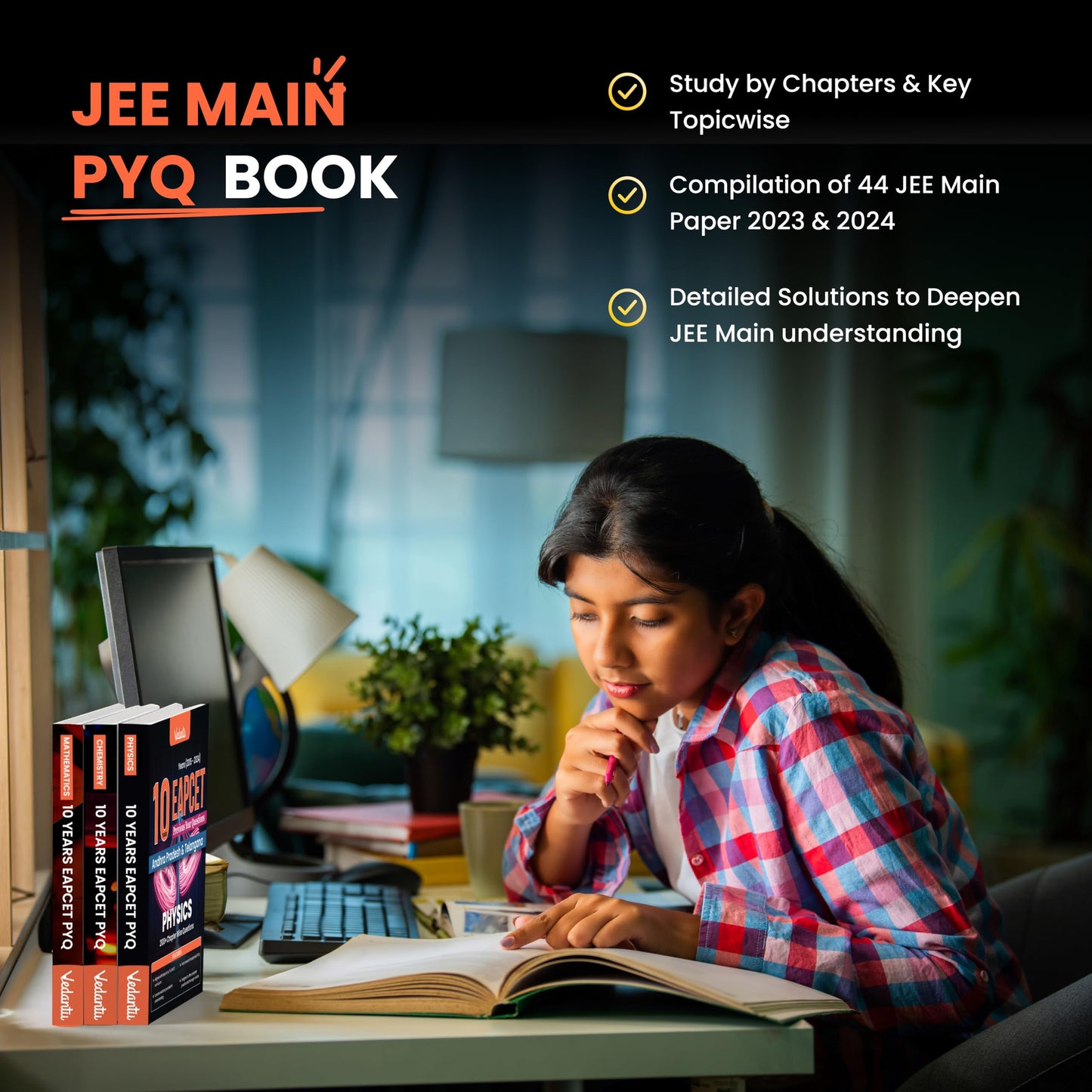 Vedantu JEE Main PYQ Books - Complete Set of 3 for Physics, Chemistry, and Mathematics | 2023 & 2024 Chapterwise Previous Year Questions | Ideal for JEE Main Preparation | Includes Access to JEE Recorded Lectures