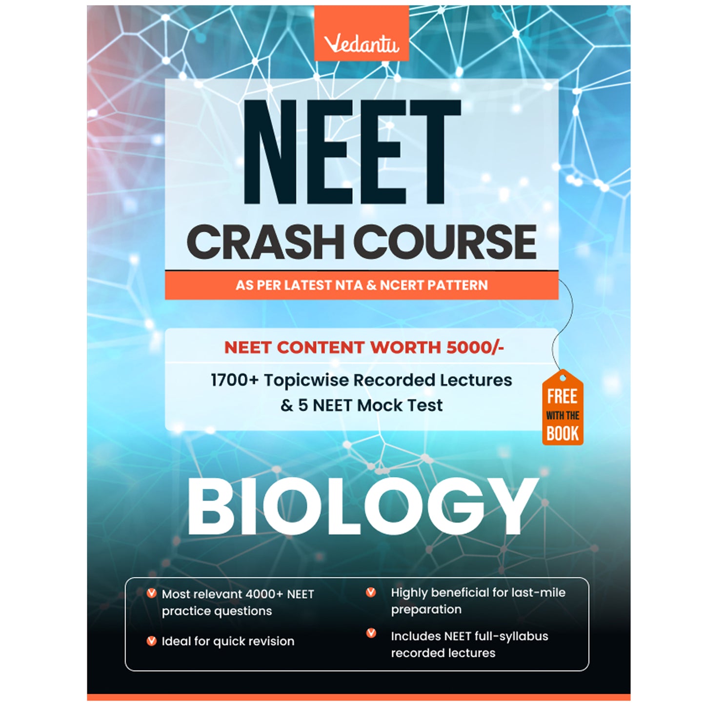 Vedantu NEET 2025 Crash Course Book Set Of 3 – Physics, Chemistry, Biology | Latest NTA Syllabus | Includes Free Recorded Course & NEET Mock Test