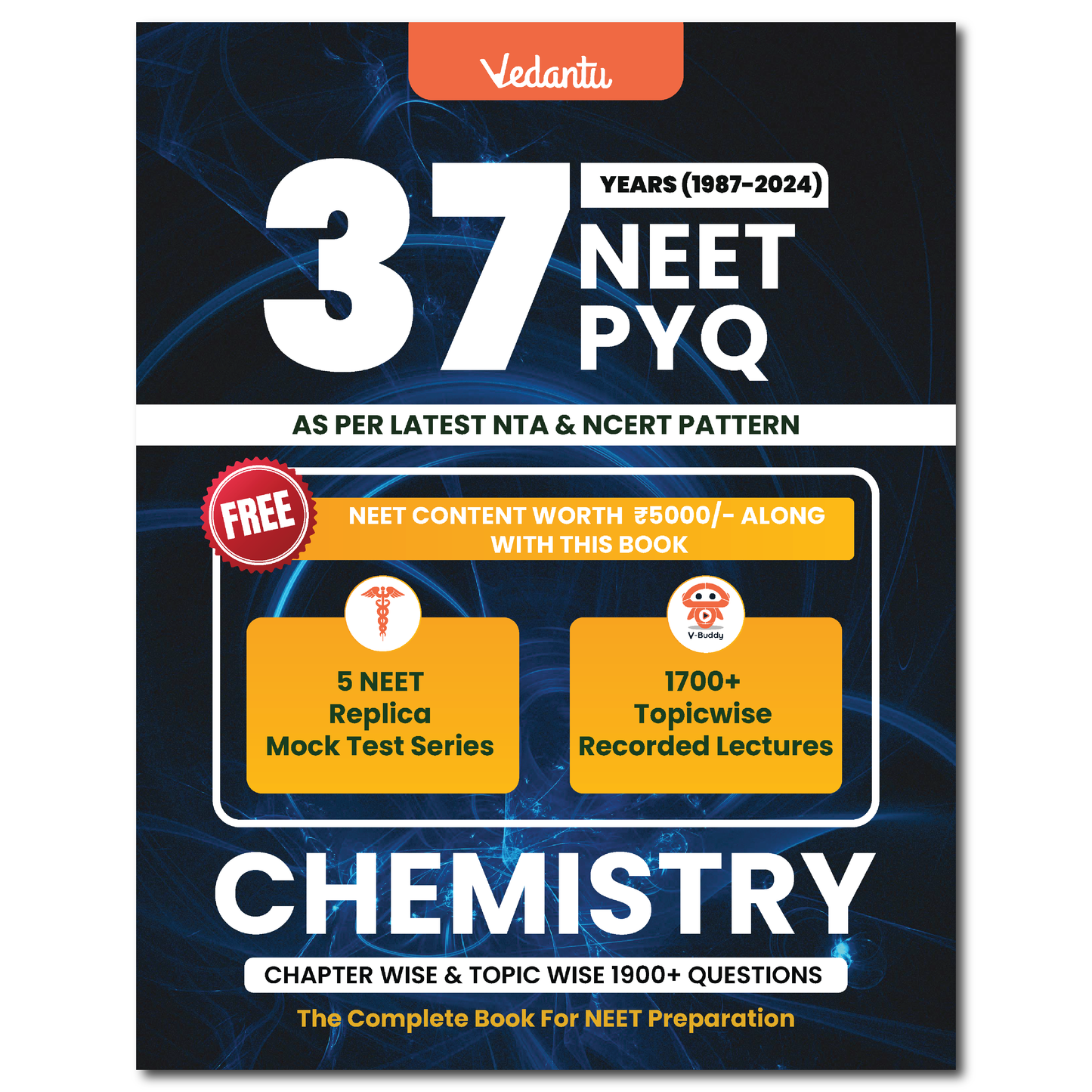 Vedantu NEET 37 Years PYQ Book Set Of 3 | Physics, Chemistry, Biology | Topicwise Solved Questions (1988–2024) | Includes Free Mock Test & Recorded Course | Latest Edition