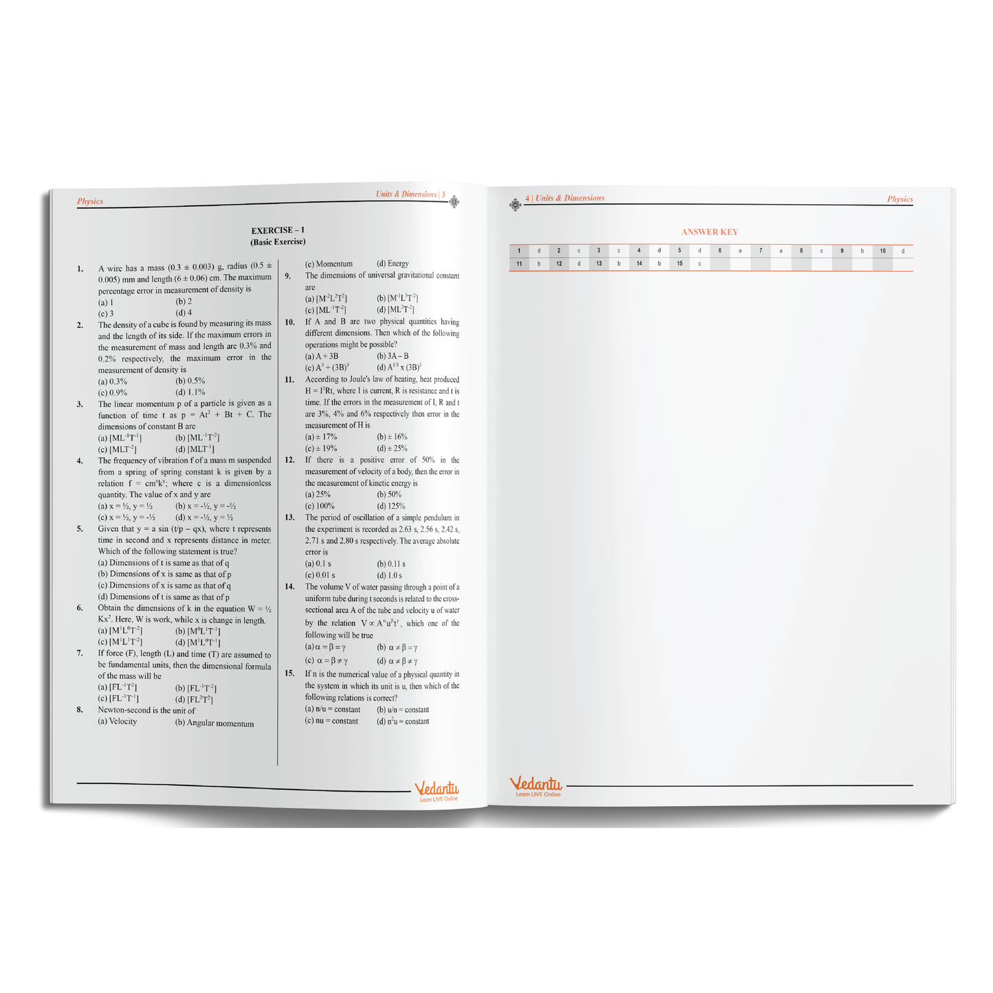 Vedantu NSEJS Tatva Practice Book – Subject Covered Physics, Chemistry, Biology | Chapterwise Practice & PYQs | Includes Free Recorded Olympiad Lectures
