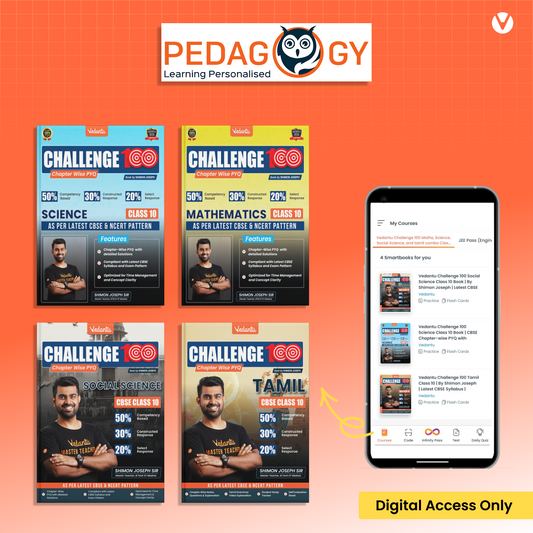 Digital-Only: Vedantu Challenge 100 Class 10 – Digital Access on Pedagogy App | Science, Maths, Tamil & Social Science | CBSE & NCERT Pattern | By Shimon Joseph
