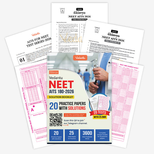 Vedantu NEET AITS 180 2026 | Latest NEET Pattern | 10+2 Full With 8 Part Syllabus Tests for Class 11 & 12 | 3600+ MCQs, 25 OMR Sheets & NCERT-Based Solution Booklet | Crack NEET with Confidence
