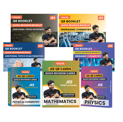 Vedantu JEE 2026 Quick Revision (QR) Cards – Physics, Chemistry & Mathematics | Flash Cards for JEE Main & Advanced | Quick Concept Recap & Practice Booklet by Harsh Priyam Sir