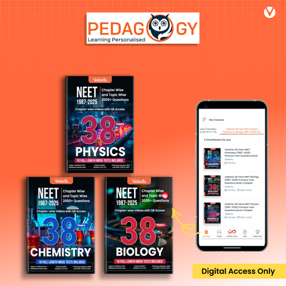 Digital-Only: Vedantu 38 Years NEET PYQs (1987–2025) – Digital Access on Pedagogy App | Physics, Chemistry & Biology | 6000+ Questions + Video Solutions + 10 Mock Tests