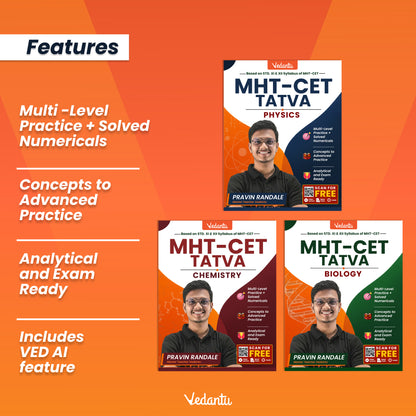Vedantu MHT-CET Tatva PCB Combo Books 2026 | Physics, Chemistry, Biology for MHT-CET Preparation by Pravin Randale Sir | Vedantu