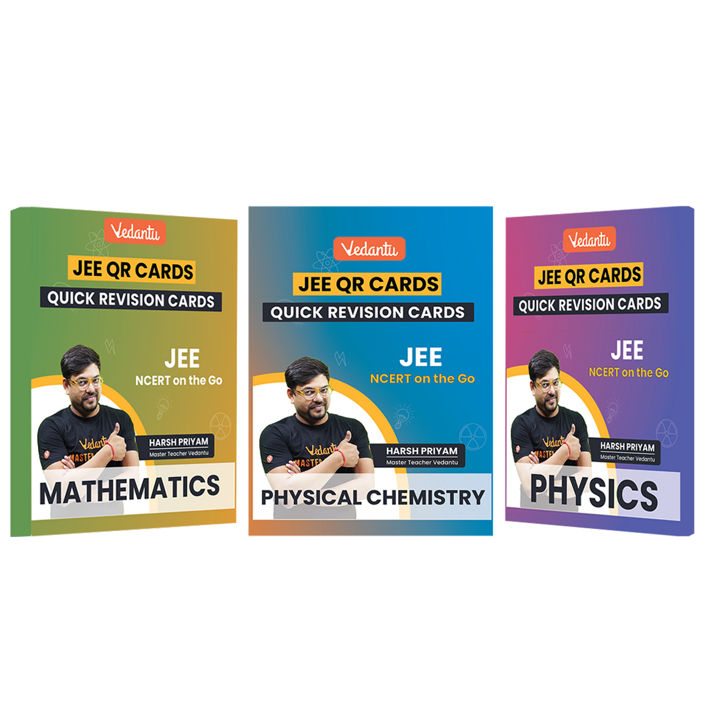 Vedantu JEE 2026 Quick Revision (QR) Cards – Physics, Chemistry & Mathematics | Flash Cards for JEE Main & Advanced | Quick Concept Recap & Practice Booklet by Harsh Priyam Sir