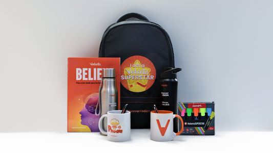 Vedantu - (Bag + Bottle + Coffee Mug) & (Set of 6 Notebooks, Highlighter Set, Set of 4 Pens)