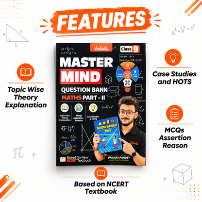 [Pre-Order] Vedantu Master Mind CBSE Class 9 Maths Part 2 Question Bank | Based on New NCERT Ganita Manjari Textbook | Topicwise Theory, MCQs, Assertion Reason, Case Studies & HOTS | By Pranav Pandey