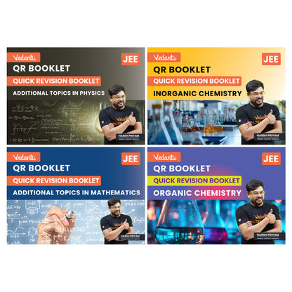 Vedantu JEE 2026 Quick Revision (QR) Cards – Physics, Chemistry & Mathematics | Flash Cards for JEE Main & Advanced | Quick Concept Recap & Practice Booklet by Harsh Priyam Sir