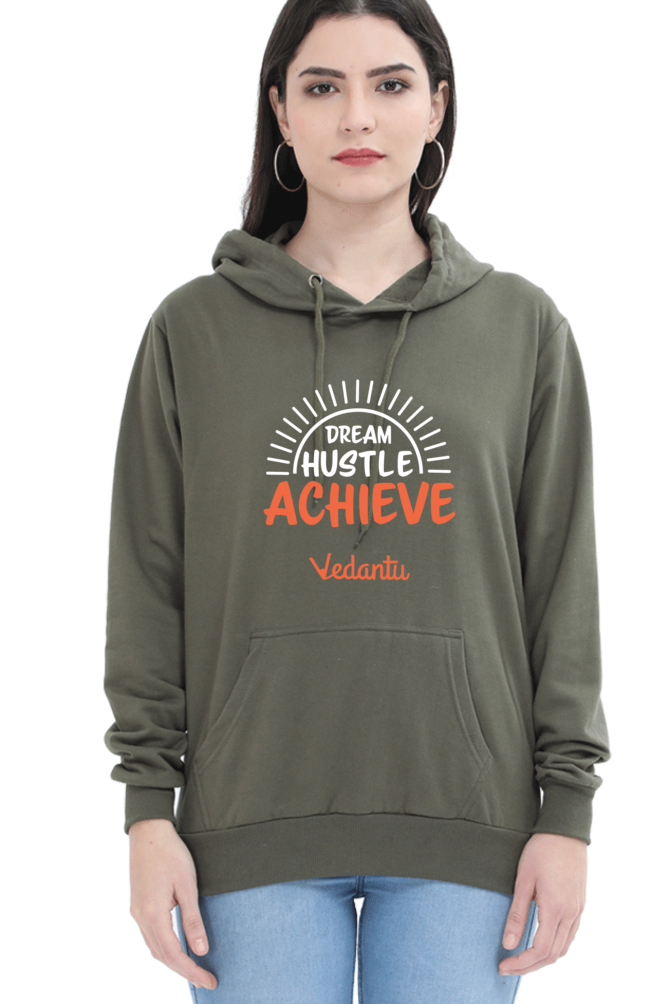 Dream Hustle Achieve Women Hoodie by Vedantu