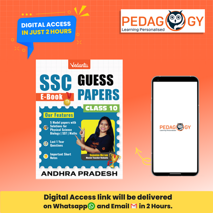 Digital Only – SSC Guess Papers 2026 | Andhra Pradesh State | Pedagogy | 5 Model Papers with Solutions | Last 5 Years Questions | Important Short Notes | Blueprint Based | Exam Pattern & Weightage | Physical Science, Biology, SST, Maths | Class 10