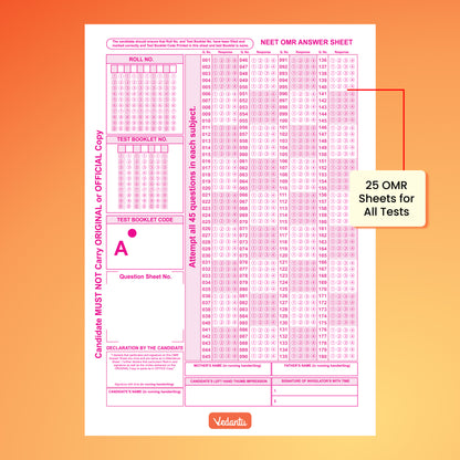 Vedantu NEET AITS 180 2026 | Latest NEET Pattern | 10+2 Full With 8 Part Syllabus Tests for Class 11 & 12 | 3600+ MCQs, 25 OMR Sheets & NCERT-Based Solution Booklet | Crack NEET with Confidence