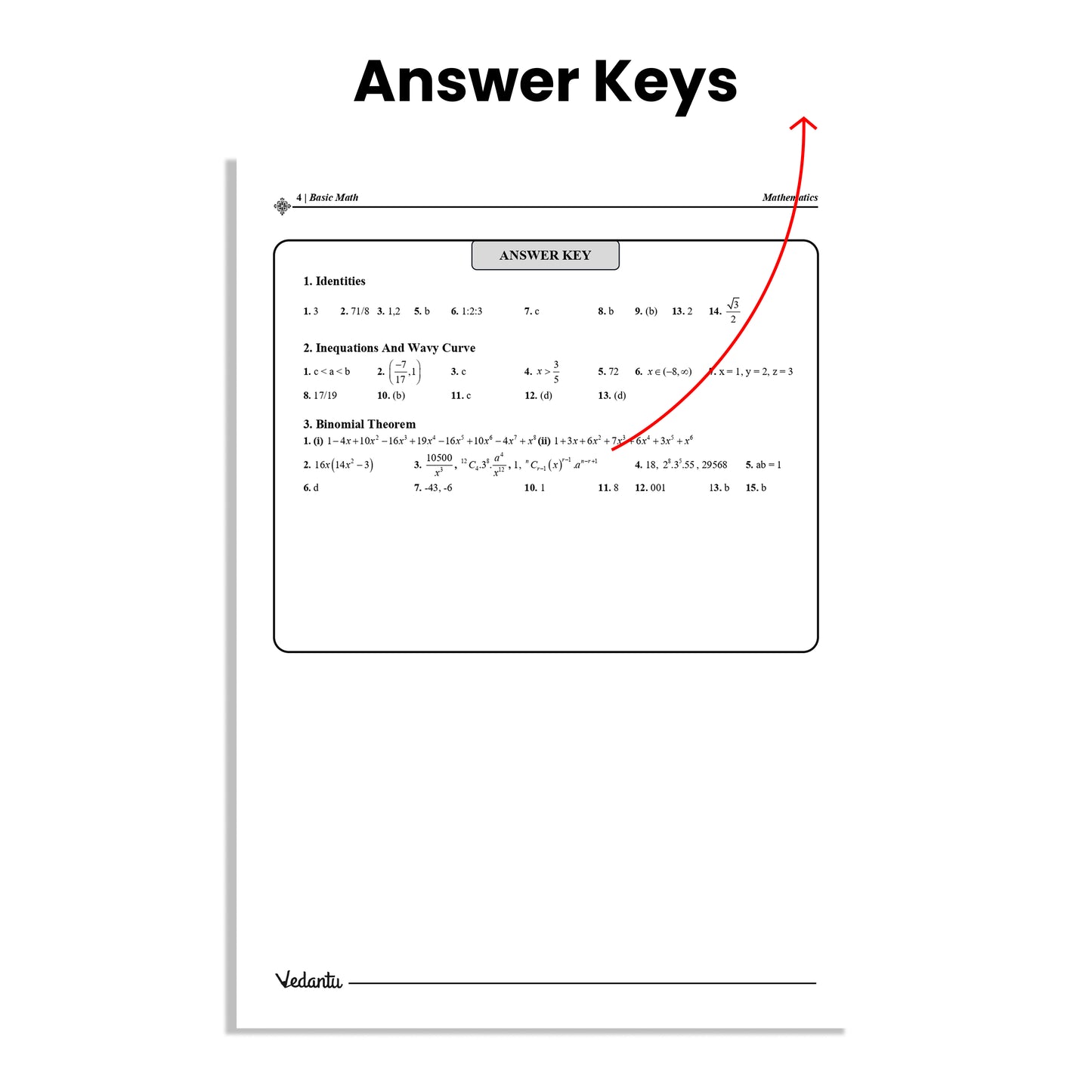Vedantu Mathematics Olympiad Workbook for Grade 8–12 | Advanced Level Problems & MCQs | Answer Keys & Detailed Solutions | 750+ QR Video Explanations | IOQM, RMO, NMTC (Inter), AMC 10 & 12 Preparation