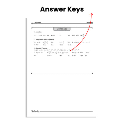 Vedantu Mathematics Olympiad Workbook for Grade 8–12 | Advanced Level Problems & MCQs | Answer Keys & Detailed Solutions | 750+ QR Video Explanations | IOQM, RMO, NMTC (Inter), AMC 10 & 12 Preparation