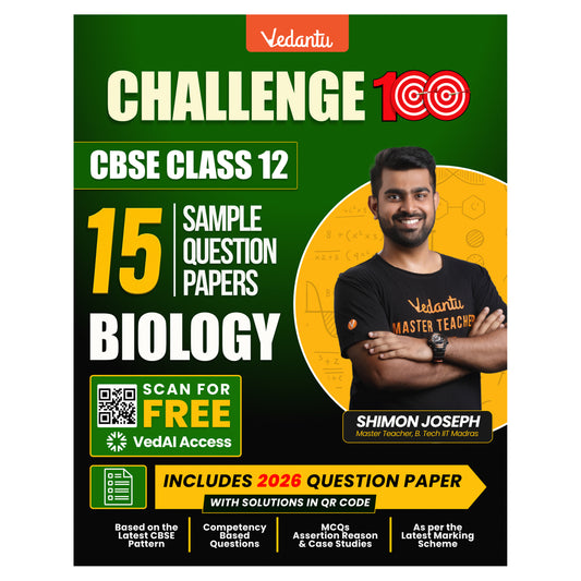 { Pre-Order } - Vedantu Challenge 100 CBSE Class 12 Sample Question Papers Biology | 15 Sample Papers | Competency-Based Questions | Board Exam 2026-27