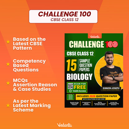 { Pre-Order } - Vedantu Challenge 100 CBSE Class 12 Sample Question Papers Biology | 15 Sample Papers | Competency-Based Questions | Board Exam 2026-27