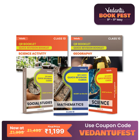 Vedantu Quick Revision Cards for CBSE Class 10 Mathematics, Science, Social Science 2025 | Flash Cards With Booklet for Quick Revision