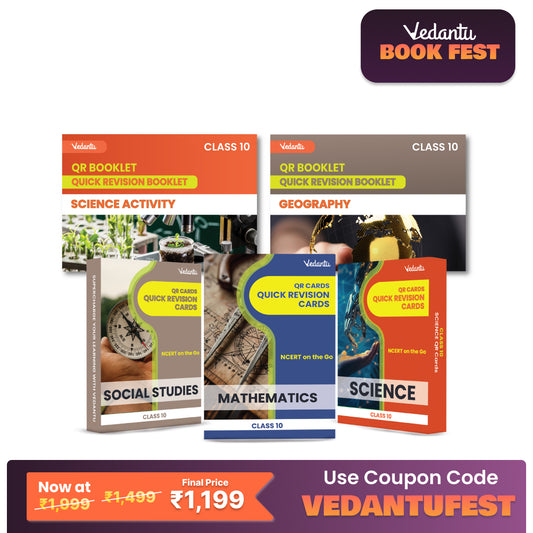 Vedantu Quick Revision Cards for CBSE Class 10 Mathematics, Science, Social Science 2025 | Flash Cards With Booklet for Quick Revision