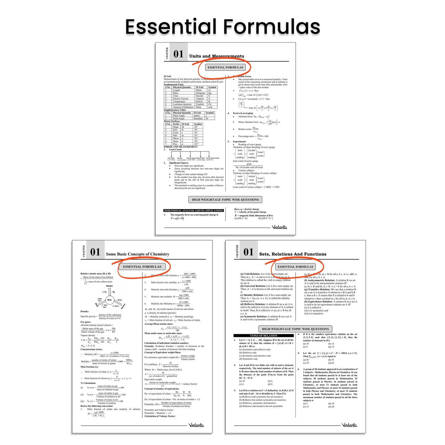 Vedantu Gadar Books Combo PCM (Physics Chemistry Mathematics) for JEE Main 2026 by Harsh Priyam Sir | 7000+ Questions, Chapterwise Formulas, High Weightage Topics, Diagram Based Problems, QR Video Solutions