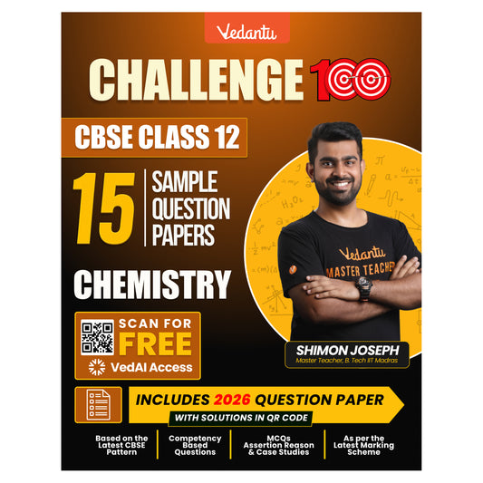 { Pre-Order } - Vedantu Challenge 100 CBSE Class 12 Sample Question Papers Chemistry | 15 Sample Papers | Competency-Based Questions | Board Exam 2026-27