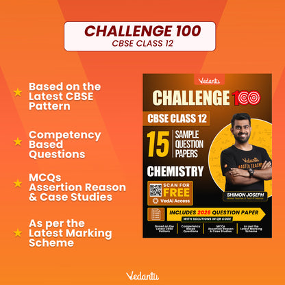 { Pre-Order } - Vedantu Challenge 100 CBSE Class 12 Sample Question Papers Chemistry | 15 Sample Papers | Competency-Based Questions | Board Exam 2026-27