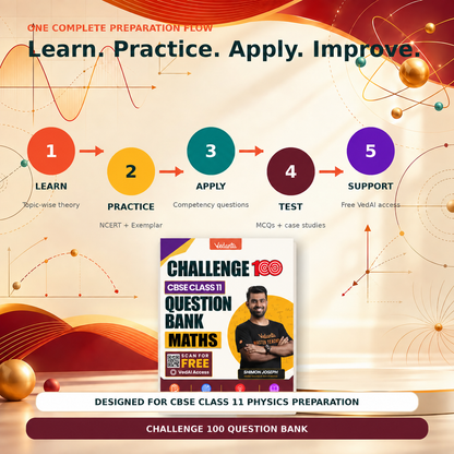 Vedantu Challenge 100 CBSE Class 11 Maths Question Bank | NCERT & NCERT Exemplar | Competency-Based Questions, MCQs, Assertion-Reason & Case Studies | By Shimon Joseph