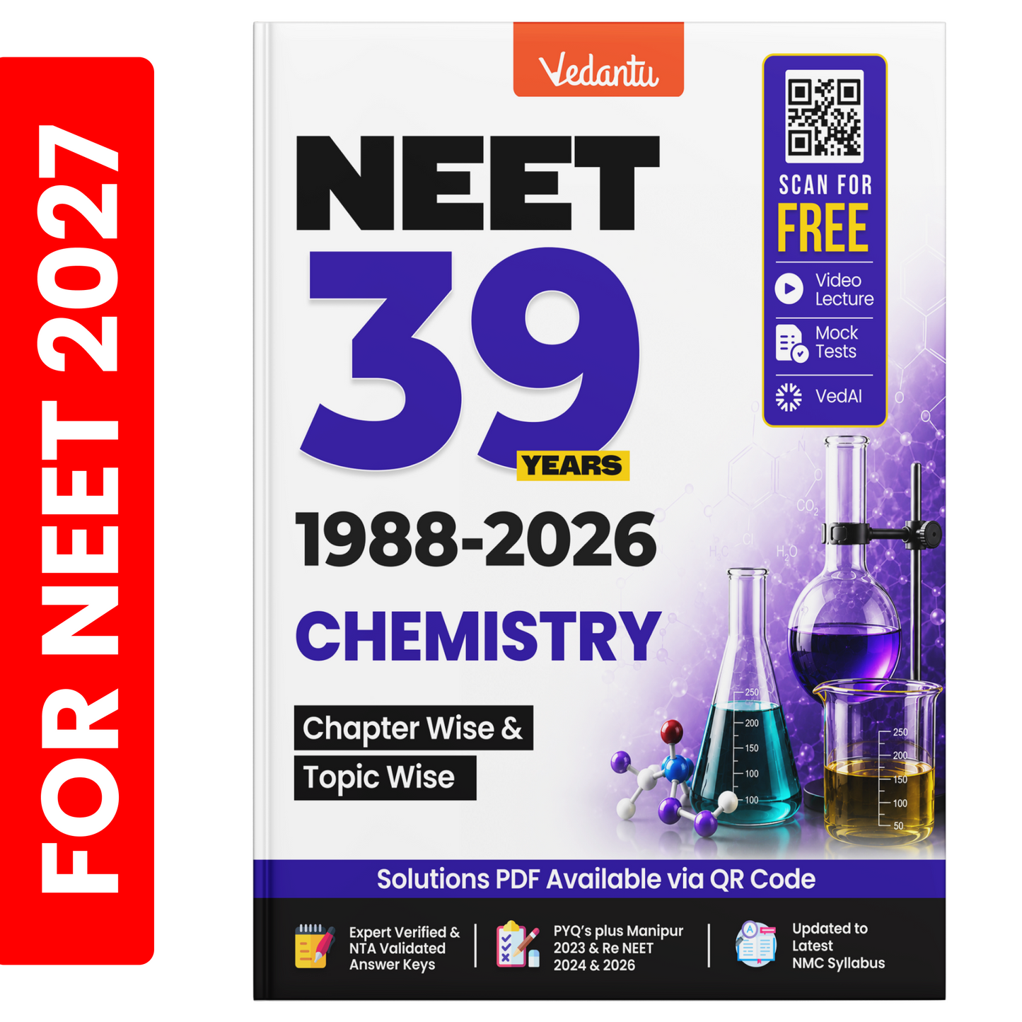Vedantu NEET Chemistry 39 Years Previous Year Questions (1988–2026) | Chapter-Wise & Topic-Wise PYQs with Expert Verified Answer Keys | Updated NMC Syllabus