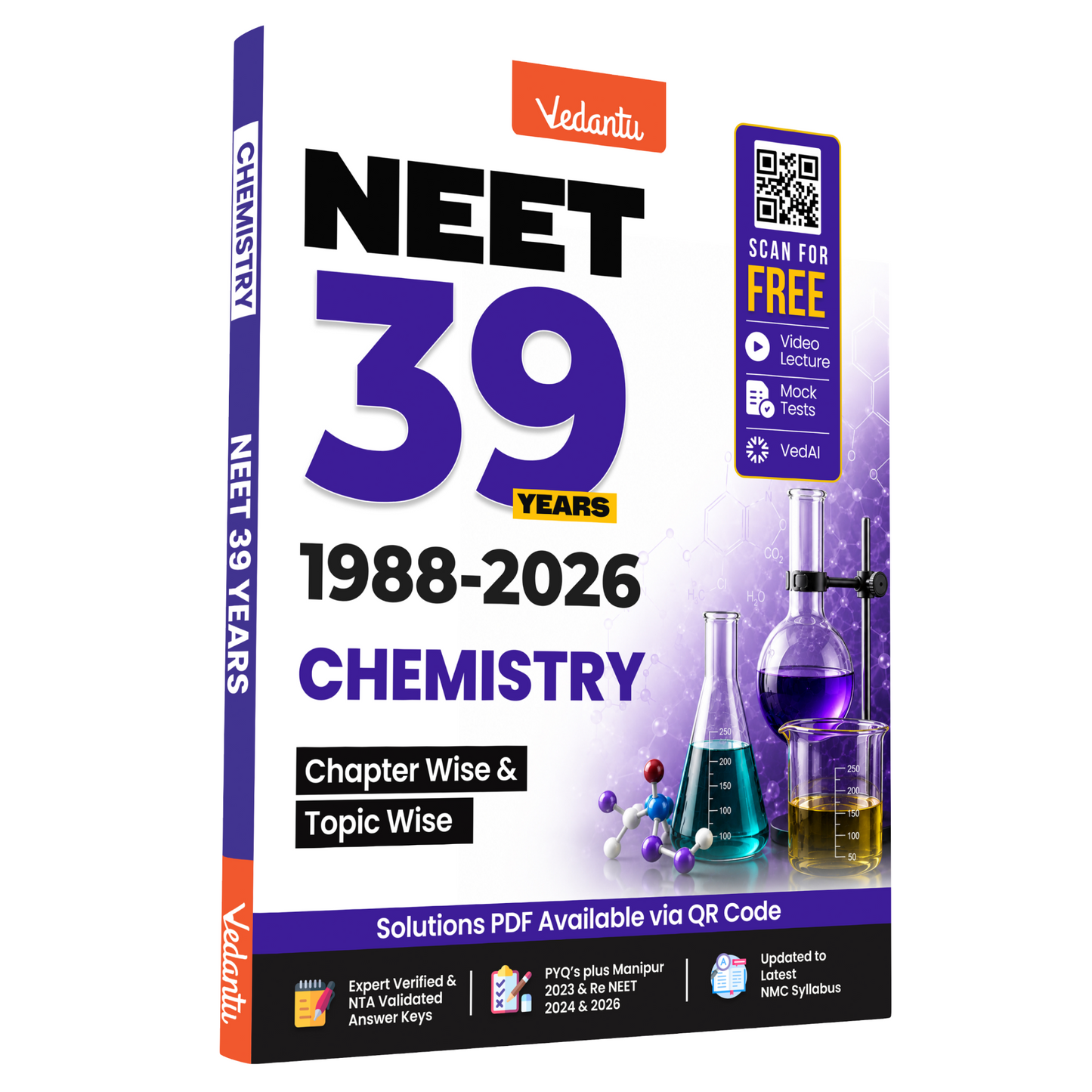 Vedantu NEET Chemistry 39 Years Previous Year Questions (1988–2026) | Chapter-Wise & Topic-Wise PYQs with Expert Verified Answer Keys | Updated NMC Syllabus