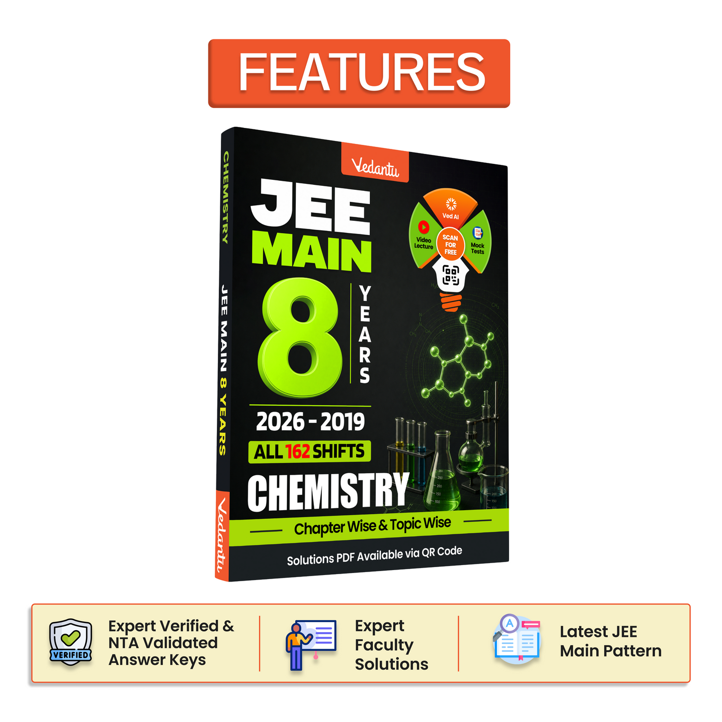 Vedantu JEE Main Chemistry Previous Year Questions 2019–2026 | 8 Years PYQ Practice Book | 162 Shifts with Answer Keys