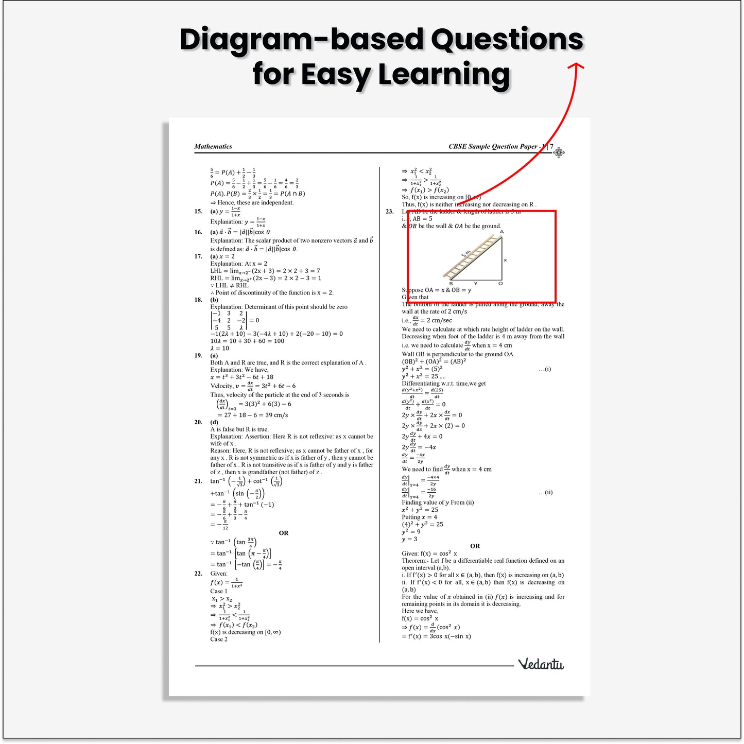Vedantu CBSE Class 12 Mathematics Sample Paper Book 2026 Board Exam | 10 Solved Papers | MCQs, Assertion–Reason, Case Studies & Numerical | Based On Latest CBSE Pattern | Prepare with Confidence