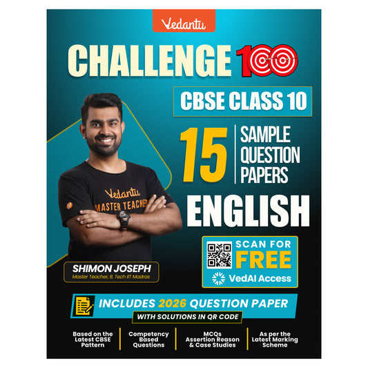 { Pre-Order } - Vedantu Challenge 100 CBSE Class 10 Sample Question Papers English | 15 Sample Papers | Competency-Based Questions | Board Exam 2026-27