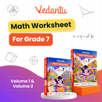 Vedantu Class 7 Maths & Science Practice Worksheet Books Combo | Set of 4 Books (Maths Volume 1 & 2 + Science Volume 1 & 2) | CBSE Curriculum Aligned | Chapter-Wise Practice, Concept Revision & Tests | Compatible with Vedantu LearnTab