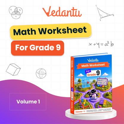 Vedantu Class 9 Maths & Science Practice Worksheet Books Combo | Set of 5 (Maths Vol 1 & 2 + Physics, Chemistry & Biology) | CBSE Curriculum Aligned | Chapter-Wise Practice, Interactive Activities, Concept Revision & Tests | Vedantu LearnTab